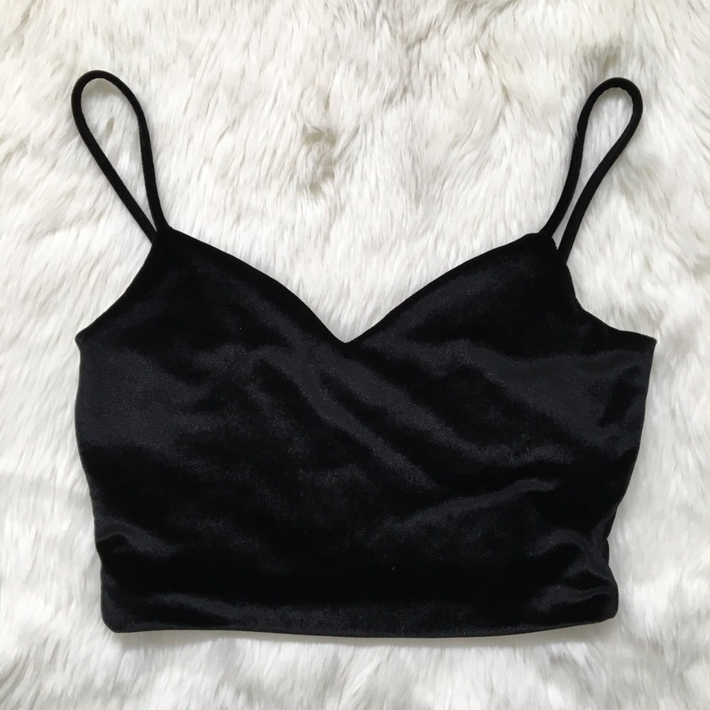 Crushed Velvet Crop Top